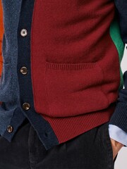 Aubin Blue Hales Lambswool Cardigan - Image 4 of 5