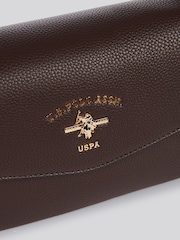 U.S. Polo Assn. Brown Womens Stanford Flap Cross-Body Bag - Image 5 of 6