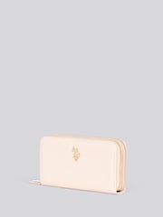 U.S. Polo Assn. Cream Womens Jones Large D-Zip Wallet - Image 2 of 6