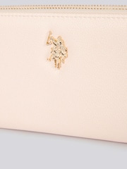 U.S. Polo Assn. Cream Womens Jones Large D-Zip Wallet - Image 5 of 6