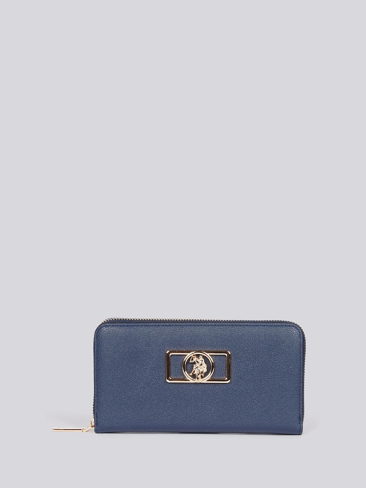 U.S. Polo Assn. Blue Womens Jones Chic Zip Around Wallet - Image 1 of 6