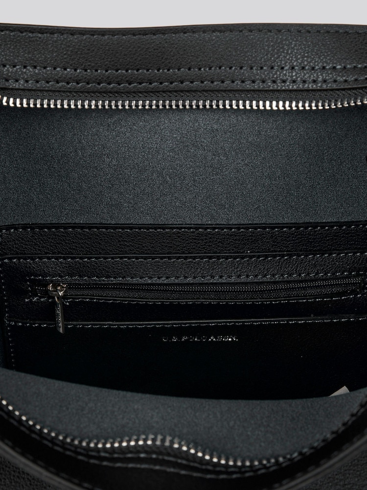 U.S. Polo Assn. Black Womens Retro Hobo Bag - Image 8 of 8