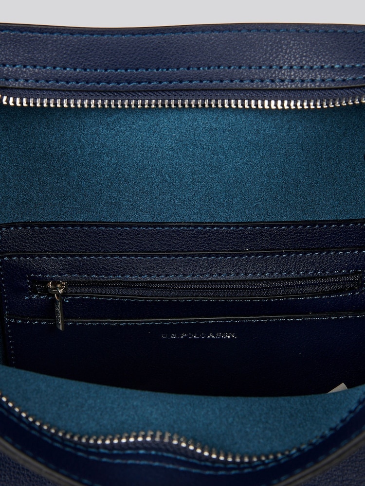 U.S. Polo Assn. Blue Womens Retro Hobo Bag - Image 8 of 8