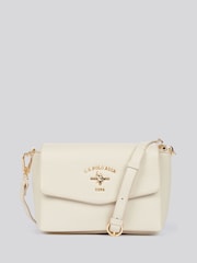 U.S. Polo Assn. Cream Womens Stanford Flap Cross-Body Bag - Image 2 of 6