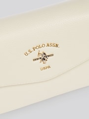 U.S. Polo Assn. Cream Womens Stanford Flap Cross-Body Bag - Image 5 of 6