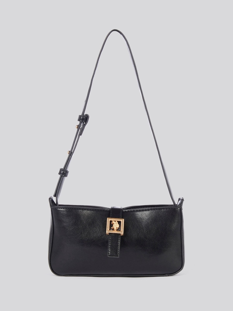 črna - ZDA Polo Assn. Ženska skrbna mini hobo torba - Slika 1 iz 6