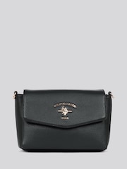 U.S. Polo Assn. Black Womens Stanford Flap Cross-Body Bag - Image 1 of 6