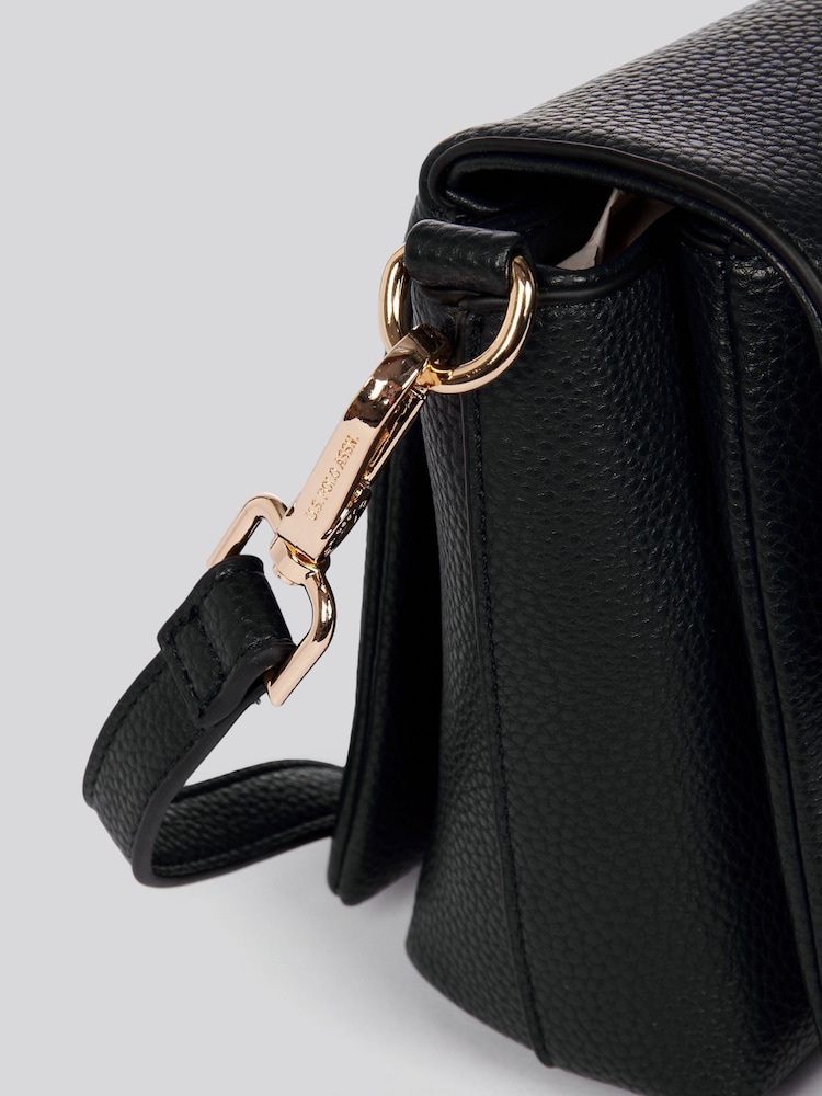 U.S. Polo Assn. Black Womens Stanford Flap Cross-Body Bag - Image 6 of 6