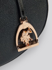 Preto - U.S. Polo Assn. Bolsa Hobo pequena redonda Jones para mulheres - Imagem 6 de 7