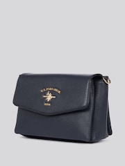 U.S. Polo Assn. Blue Womens Stanford Flap Cross-Body Bag - Image 4 of 6