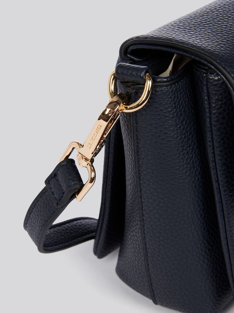 U.S. Polo Assn. Blue Womens Stanford Flap Cross-Body Bag - Image 6 of 6
