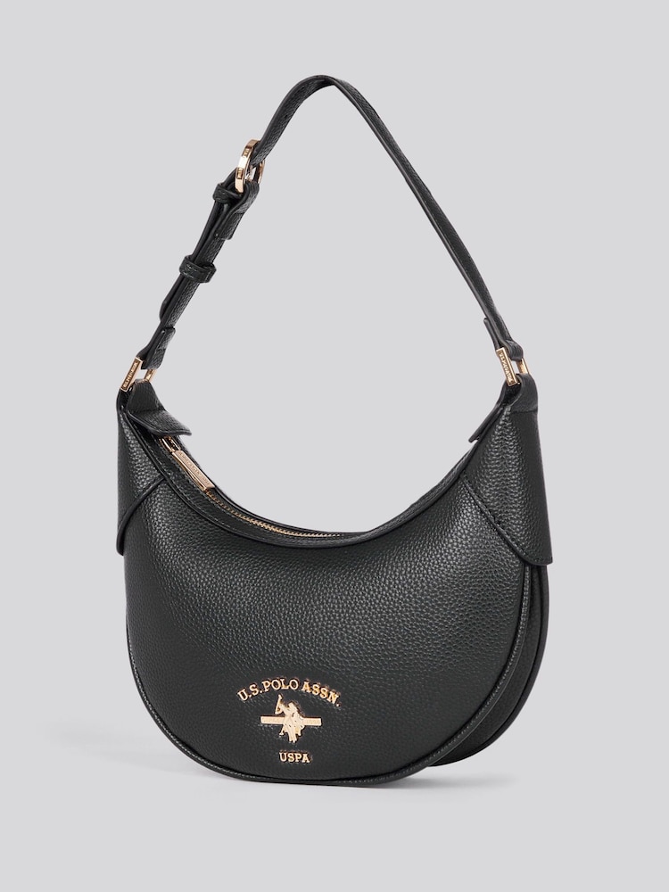 U.S. Polo Assn. Black Womens Stanford Small Hobo Bag - Image 2 of 7