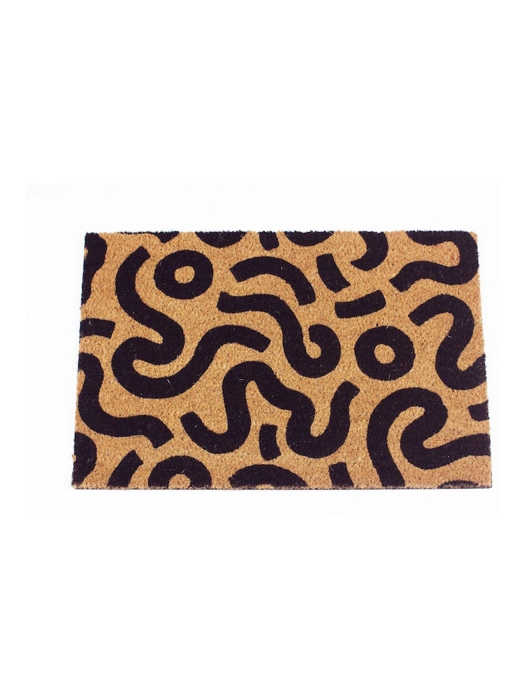Esselle Natural Astley Abstract Printed Doormat 40x60cm - Image 1 of 4