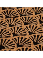 Esselle Natural Astley Scallop Deco Black Doormat 45x75cm - Image 3 of 5