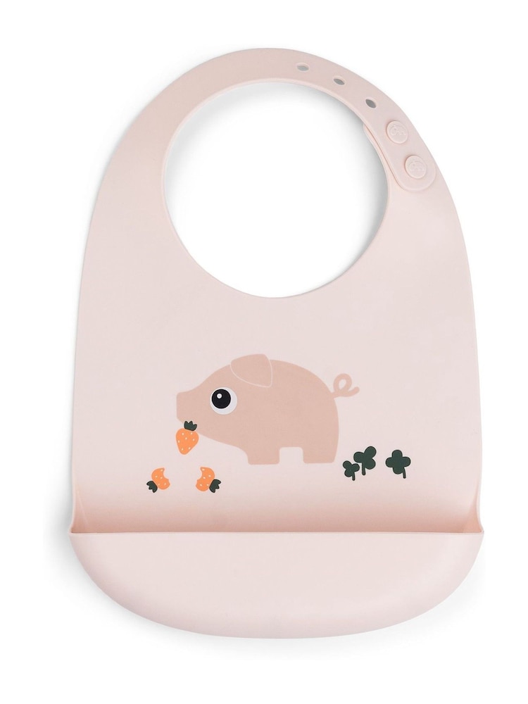 Done by Deer Pink Silicone Bib Pigee - Image 2 of 3