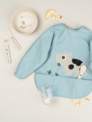 Done by Deer Blue Sleeved Pocket Bib Tiny Farm - Image 1 of 4
