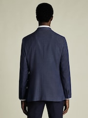 Charles Tyrwhitt Blue Slim Fit Slim Fit Italian Luxury Hopsack Jacket - Image 4 of 5