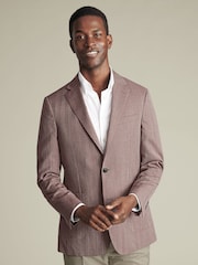 Charles Tyrwhitt Red Slim Fit Wool Silk Jacket - Image 1 of 5