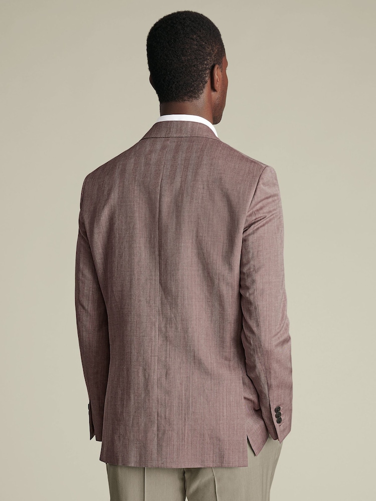 Charles Tyrwhitt Red Slim Fit Wool Silk Jacket - Image 2 of 5