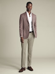 Charles Tyrwhitt Red Slim Fit Wool Silk Jacket - Image 3 of 5