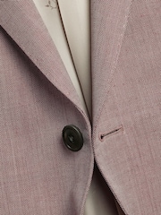Charles Tyrwhitt Red Slim Fit Wool Silk Jacket - Image 5 of 5