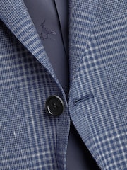 Charles Tyrwhitt Blue Slim Fit Wool Silk Jacket - Image 5 of 6