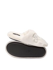 Victoria's Secret PINK Winter White Faux Fur Slippers - Image 2 of 2