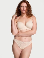 Victoria's Secret Marzipan Nude Thong Lace Knickers - Image 3 of 4