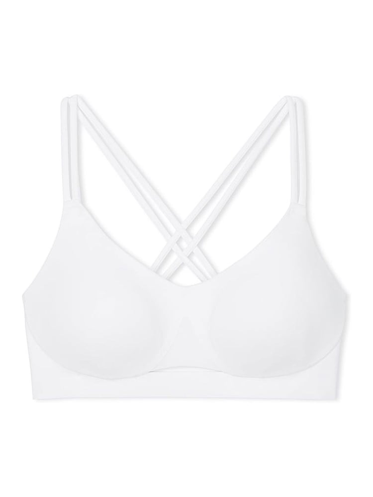Victoria's Secret White Elevate™ Strappy Comfort Low Support Sports Bra - Image 3 of 3