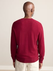 Red Regular Fit Signature 100% Cashmere Crew Neck Jumper - Image 3 of 5