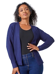 Azul - Roman Petite Plain Stretch Cardigan - Imagem 1 de 5