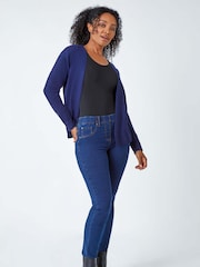 Azul - Roman Petite Plain Stretch Cardigan - Imagem 2 de 5