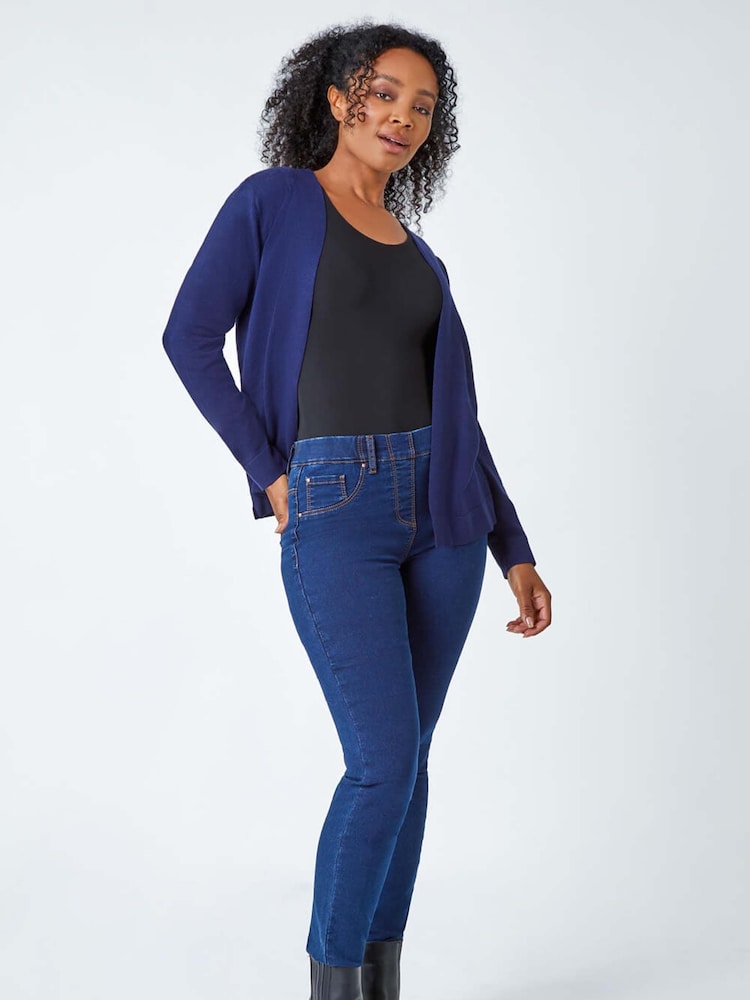 Azul - Roman Petite Plain Stretch Cardigan - Imagem 2 de 5
