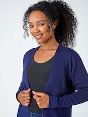 Azul - Roman Petite Plain Stretch Cardigan - Imagem 4 de 5