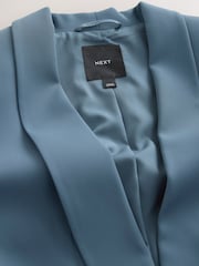 Blau - Entspannter Blazer mit gerafften Ärmeln - Bild 7 von 9