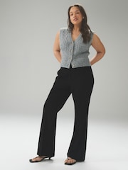 Negro - Tailored Hourglass Bootcut Trousers with Wool - Imagen 1 de 7