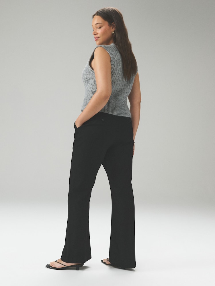 Negro - Tailored Hourglass Bootcut Trousers with Wool - Imagen 2 de 7
