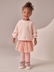 Pink Sweatshirt Skirt and Leggings 2 Piece Set (3mths-7yrs) - Image 1 of 9