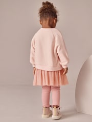 Pink Sweatshirt Skirt and Leggings 2 Piece Set (3mths-7yrs) - Image 2 of 9
