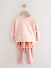 Pink Sweatshirt Skirt and Leggings 2 Piece Set (3mths-7yrs) - Image 5 of 9
