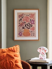 Orange Floral Arrangement Framed Wall Art - Image 1 of 5