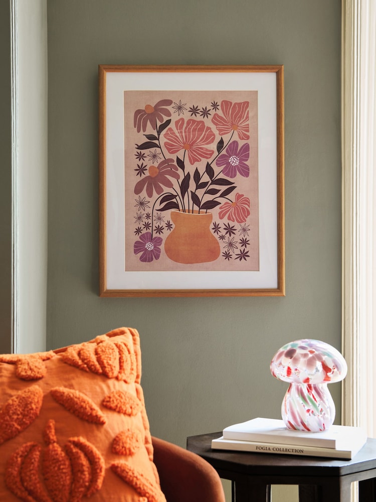 Orange Floral Arrangement Framed Wall Art - Image 1 of 5 Orange Floral Arrangement Framed Wall Art - Image 1 of 5