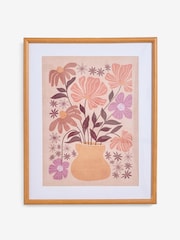 Orange Floral Arrangement Framed Wall Art - Image 4 of 5