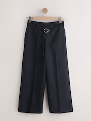 Navy N. Premium Twill Belted Wide Leg Trousers - Image 5 of 7