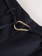 Navy N. Premium Twill Belted Wide Leg Trousers - Image 6 of 7