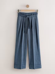 Denim Superwide Belted Trousers - Image 1 of 8