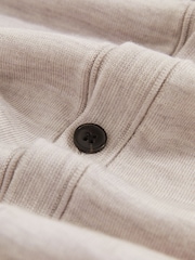 Reiss Wicker Brown Melange West Merino Wool Button Through Cardigan - Image 6 of 6