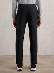 Reiss Black Split Technical Relaxed Drawstring Trousers - Image 5 of 6