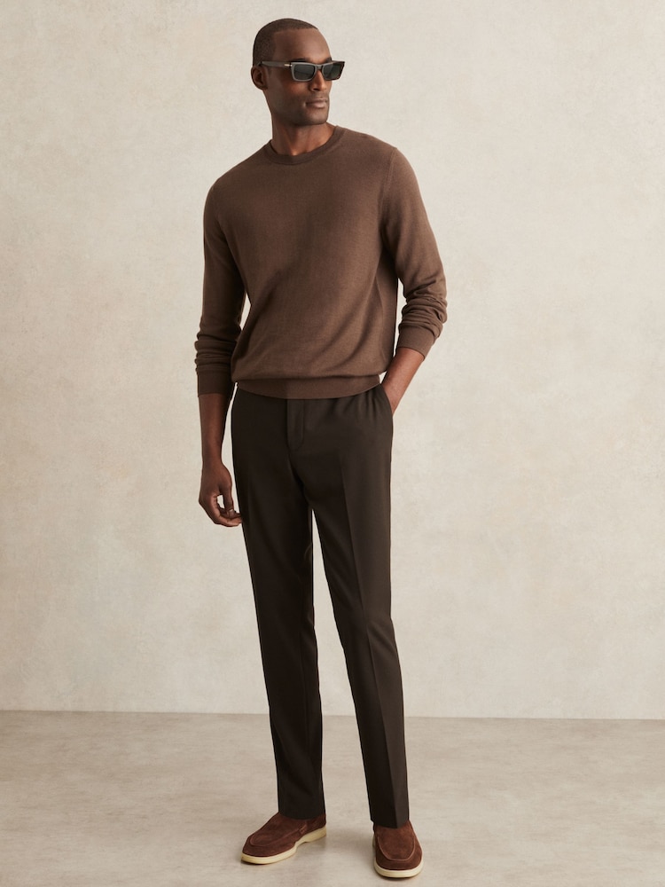 Reiss Found Slim Fit Internal Drawstring Trousers - Imagen 1 de 6 Reiss Found Slim Fit Internal Drawstring Trousers - Imagen 1 de 6