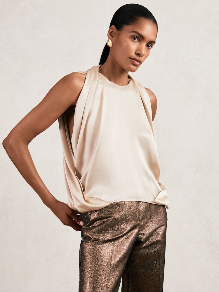 Reiss Champagne Neutral Tayah Top - Image 1 of 6